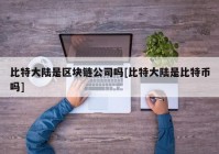 比特大陆是区块链公司吗[比特大陆是比特币吗]